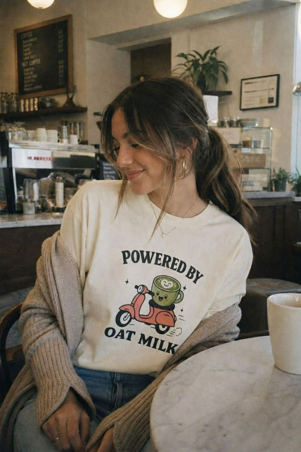 Powered by Oat Milk Comfort Colors© Tee