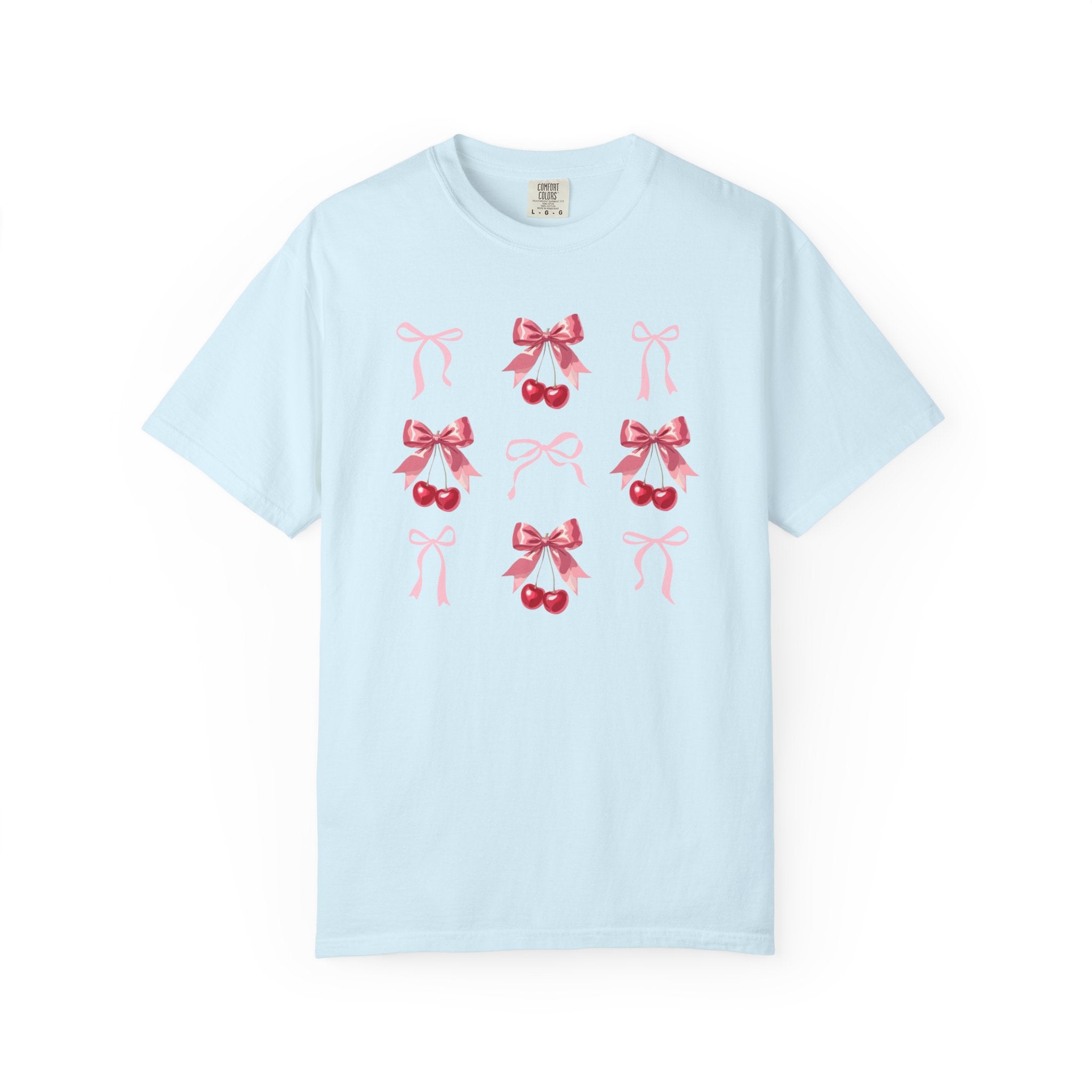 Coquette Cherry & Pink Bow Summer Tee