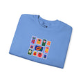 Summer Flower & Fruit Stamp Printed Crewneck Sweatshirt