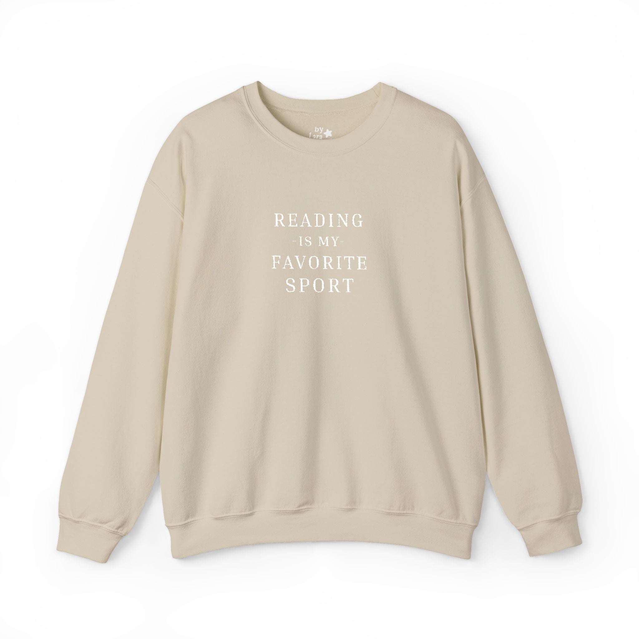 Reading is My Favorite Sport Embroidered Crewneck Sweatshirt