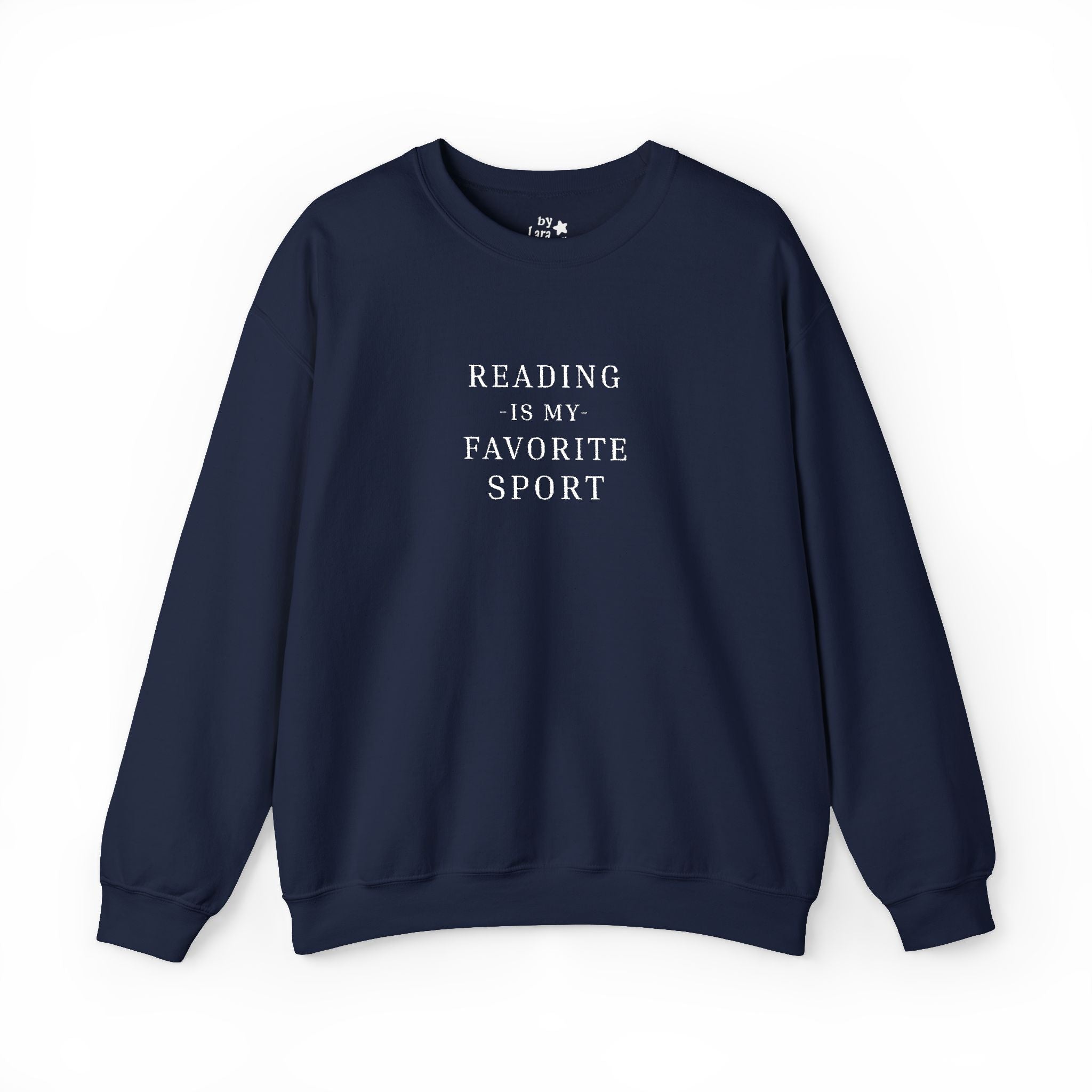 Reading is My Favorite Sport Embroidered Crewneck Sweatshirt